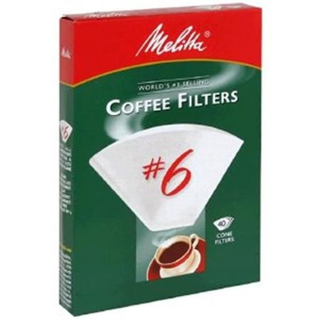 Fastfood 40-Count No.6 White Cone Coffee Filters FA78734